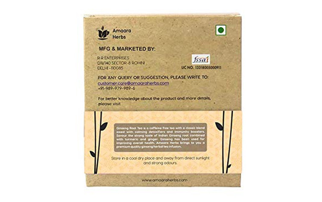 Amaara Herbs Ginseng Herb Tea    Pack  20 pcs